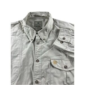 Beretta Range Shirt Sz XL Quilted Shoulder Buttoned Vented Back Pockets Lodge